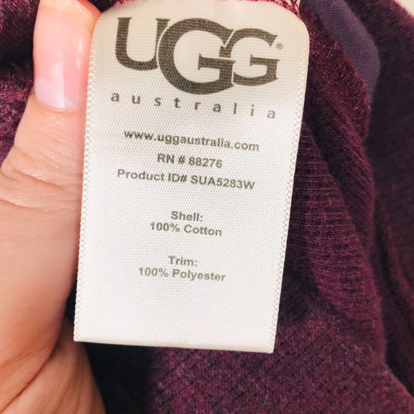 UGG Australia Purple Knit Cropped Leggings w/ Satin Side Detail - Picture 10 of 14